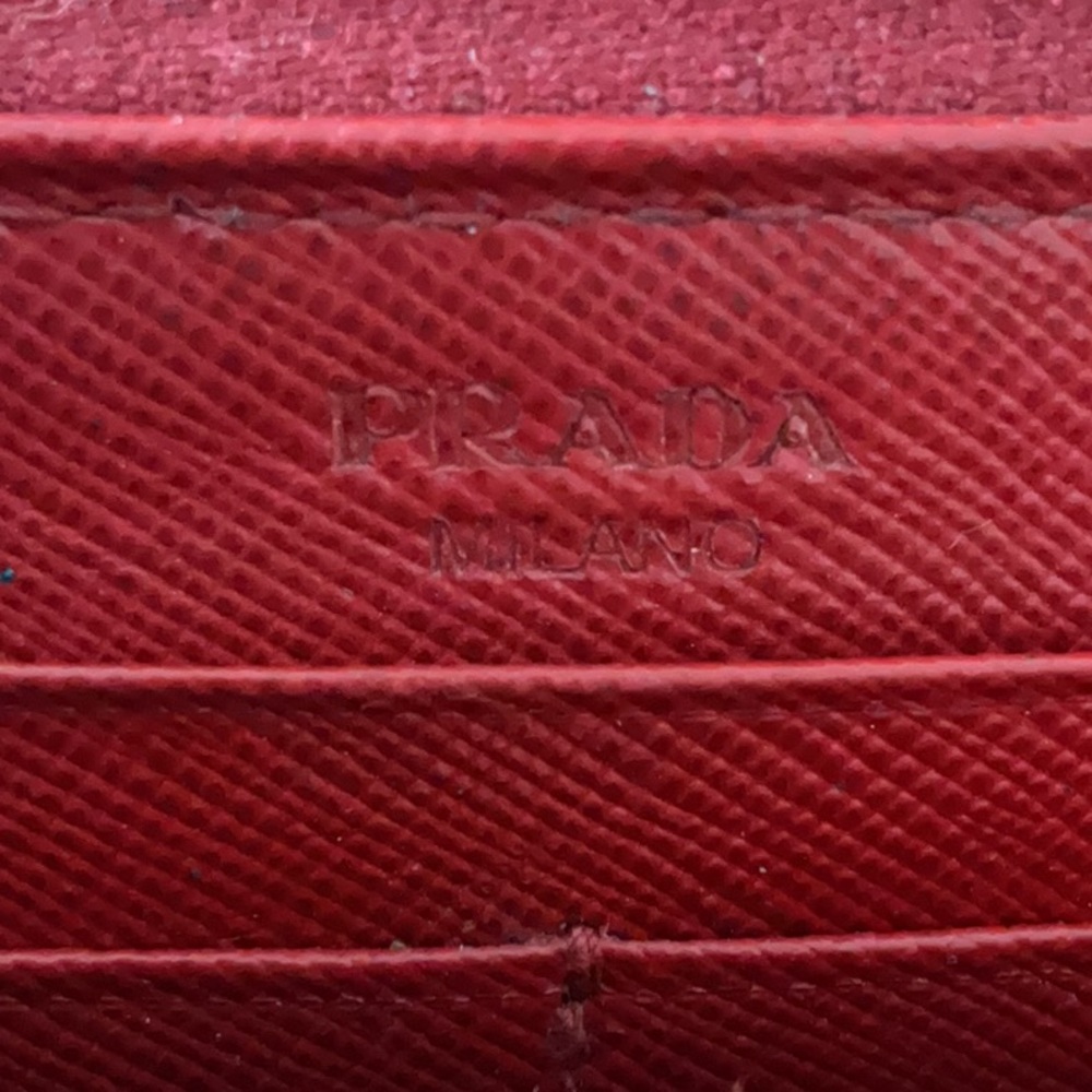 Prada SALE $85 RED Leather Zippy Wallet - Picture 10 of 11